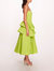 Taffeta Tiered Midi Dress - Spring Green
