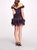 Watercolor Garland Mini Dress - Navy Multi