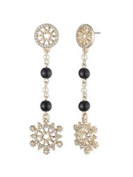 Pearl Linear Earring - Black