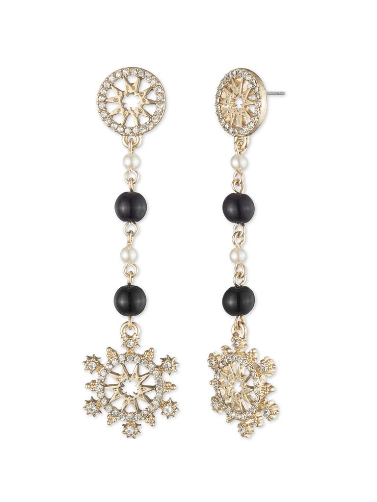 Pearl Linear Earring - Black