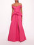 Peplum Taffeta Gown - Pink - Pink