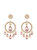 Pink Orbital Chandelier Earring - Gold