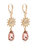 Pink Starburst Drop Earring - Gold