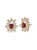 Poised Button Earring - Red