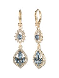 Poised Denim Midi Drop Earring - Denim