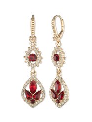 Poised Midi Drop Earring - Red