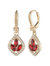 Poised Mini Drop Earring - Red