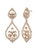 Poised Rose Large Drop Earring - Rose Gold