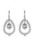 Rhodium Orbital Stone Drop Earring - Crystal