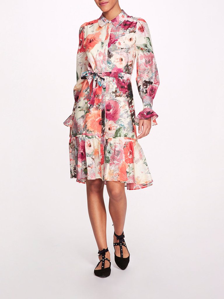 Danica Shirtdress - Ivory Multi