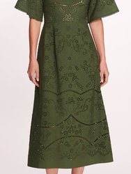 Dhalia Midi Dress - Green