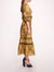 Flying Cheetah Tiered Midi Dress - Yellow Multi