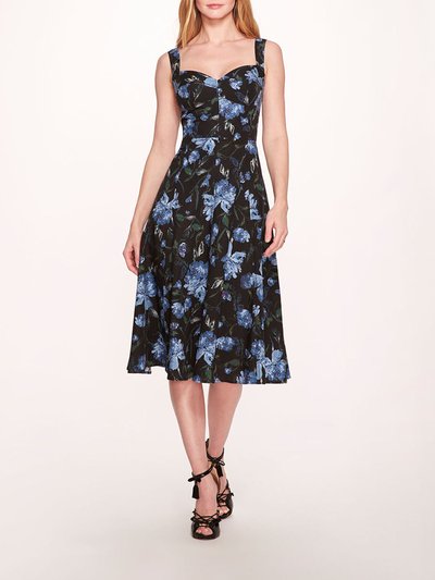Marchesa Rosa Holly Midi Dress - Storm Blue/Black product