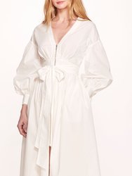 Indigo Midi Dress - White