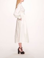 Indigo Midi Dress - White