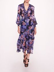 Varda Dress - Purple Multi - Purple Multi