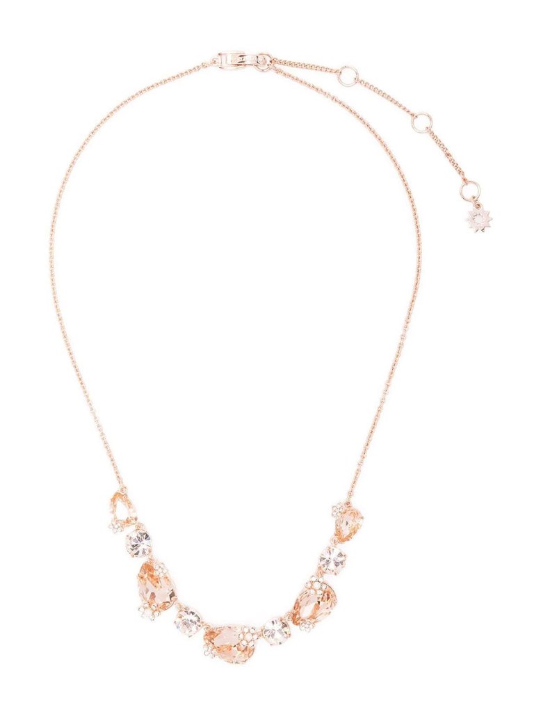 Rose Gold Stone Necklace - Rose Gold