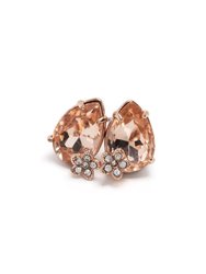 Rose Pear Stone Stud Earrings