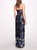 Sequined Gown With Front Side Slit - Blue