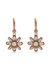 Single Cluster Drop Earrings - Rose Gold