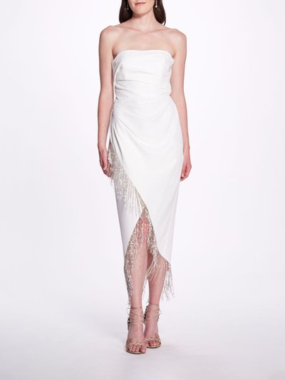 Marchesa Strapless Wrap Cocktail Dress - Ivory product