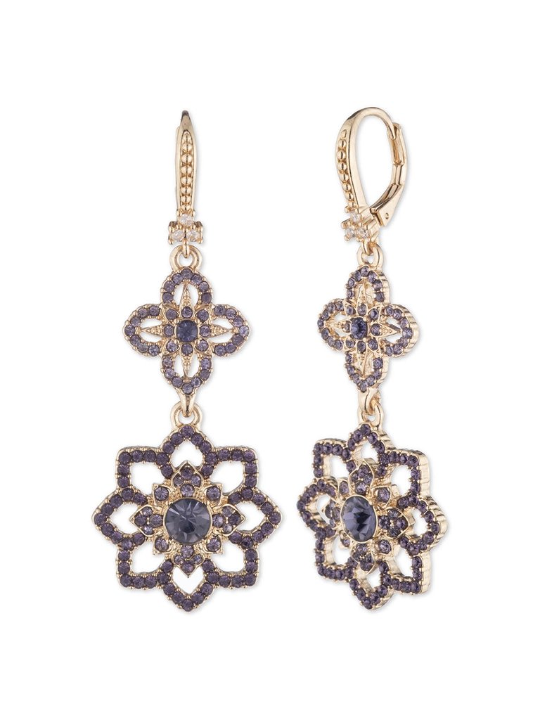 Tanzanite Lace Double Drop Earring - Tanzanite