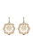 Whirl Around Orbital Filigree Drop Earring - Gold