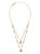 Wonder Wings Butterfly Double Pendant Necklace - Gold