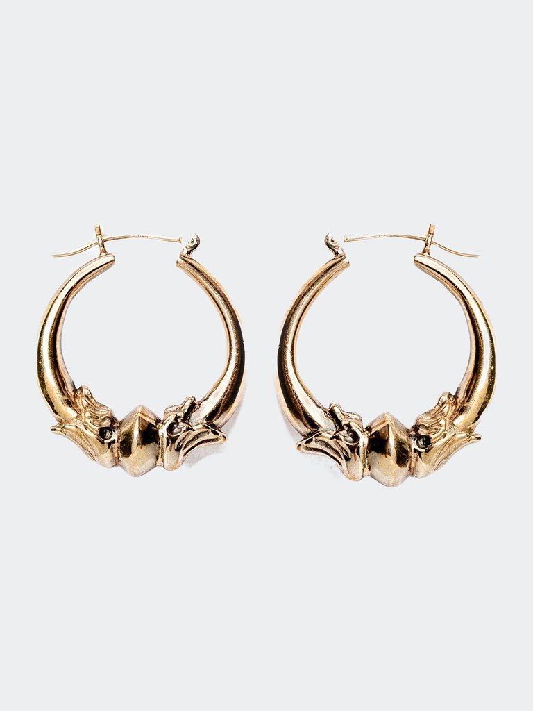 Do A Nobu Earrings In Brass - Gold