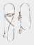 Osaka Asymmetric Statement Earrings - Silver/Baroque Pearls