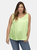 High Low V Neck Tank - Light Green