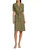 Spicco Dress In Khaki Denim - Khaki Denim