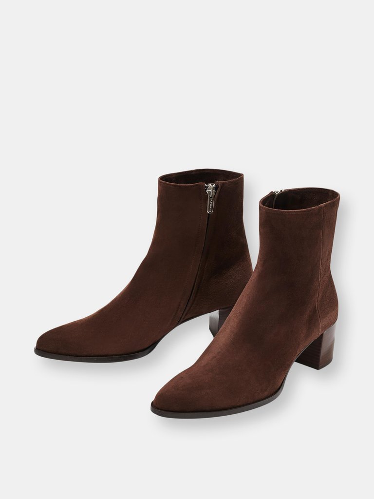 The Downtown Boot - Chocolate Suede