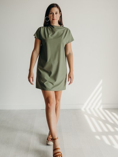 Margo Paige Mock Neck Shoulder Zip Dress product