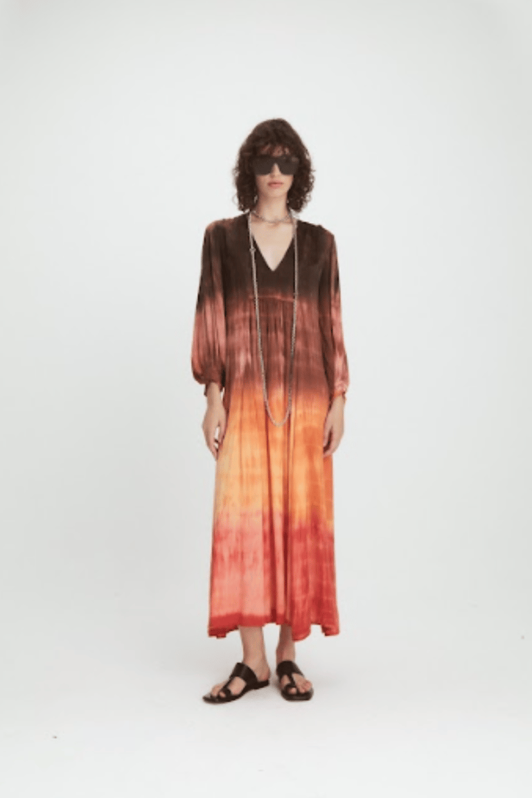 Tortuguitas Vesta Maxi Dress - Brick Ombre