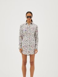 Valongo Rubi Shirt Dress - White Floral