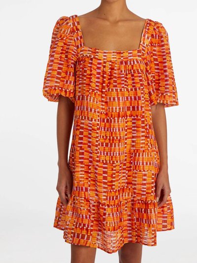 Marie Oliver Kaylee Drop Waist Dress In Clementine Check product