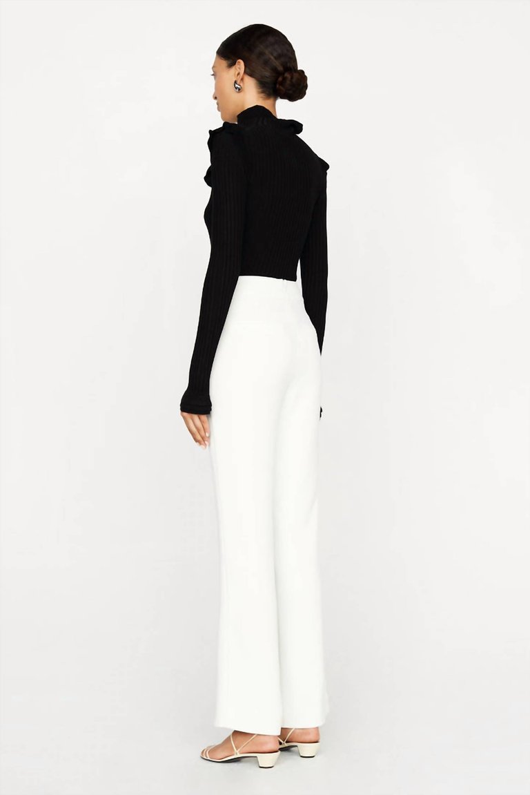 Mia Slim Pant In Bone