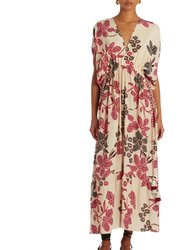 Venus Tassel Caftan Dress In Cherry Blossom - Cherry Blossom