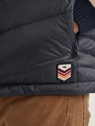 Archive Andes Puffer Vest In Blue Alps