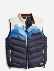 Archive Andes Puffer Vest In Blue Alps