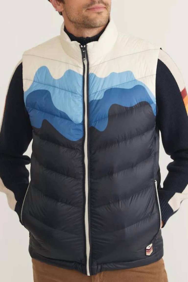 Archive Andes Puffer Vest In Blue Alps - Blue Alps