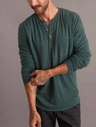 Double Knit Henley - Green Gables