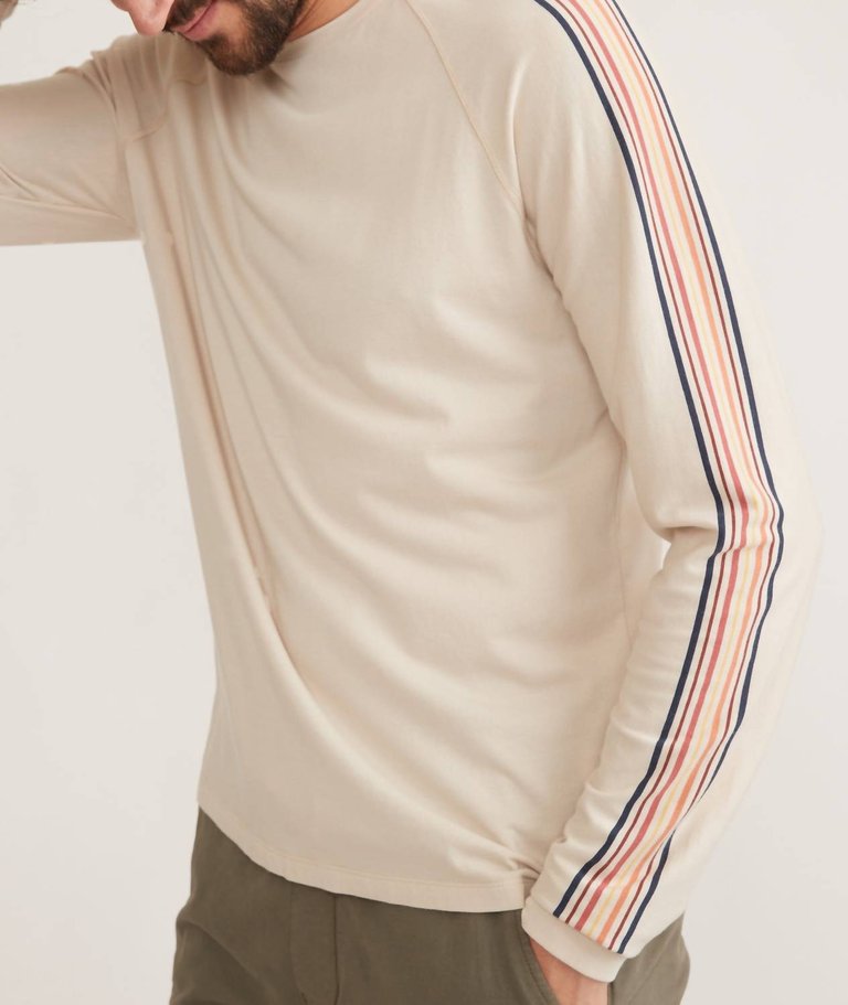 Engineered Stripe Sleeve Tee