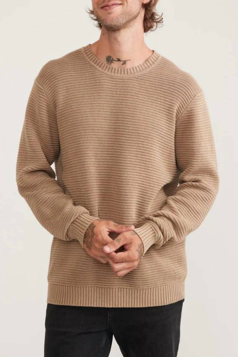 Garment Dye Crew Sweater In Toasted Coconut - Toasted Coconut