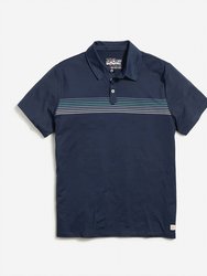 Recycled Sport Chest Stripe Polo - Sky Captain Cool Stripe