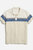 Short Sleeve Engineered Stripe Polo In Sand Colorblock