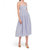 Eva Trapeze Midi Dress In Cerulean Edie Stripe