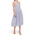 Eva Trapeze Midi Dress In Cerulean Edie Stripe