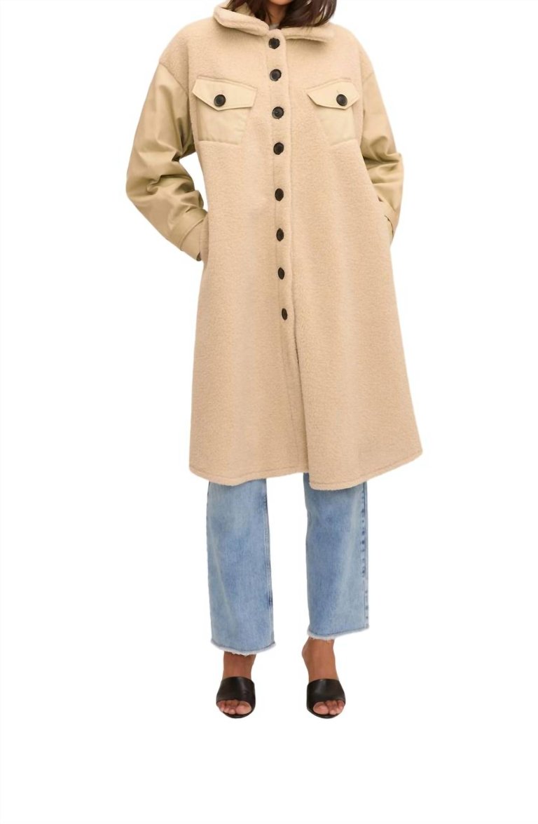 Frankie Trench Coat In French Beige Combo